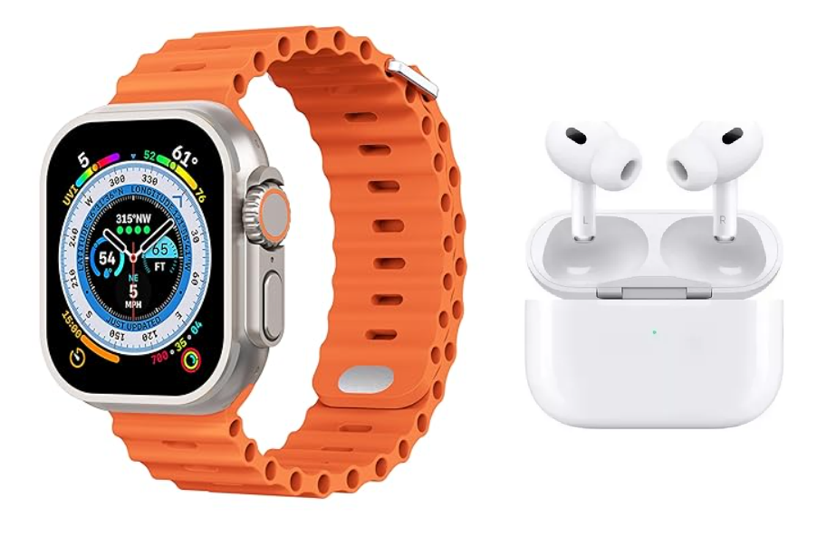 COMBO 5X1 🔥Obtén Reloj SmartWatch X8 Ultra + Audifonos Airpods Pro 2da generación+ Bateria Portátil🔥