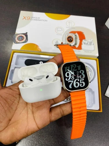 COMBO 5X1 PULSOS 🔥!OBTEN RELOJ SMARTWATCH X9 + AIRPODS PRO 2DA GENERACIÓN + PROTECTOR RELOJ + PULSO RELOJ!🔥