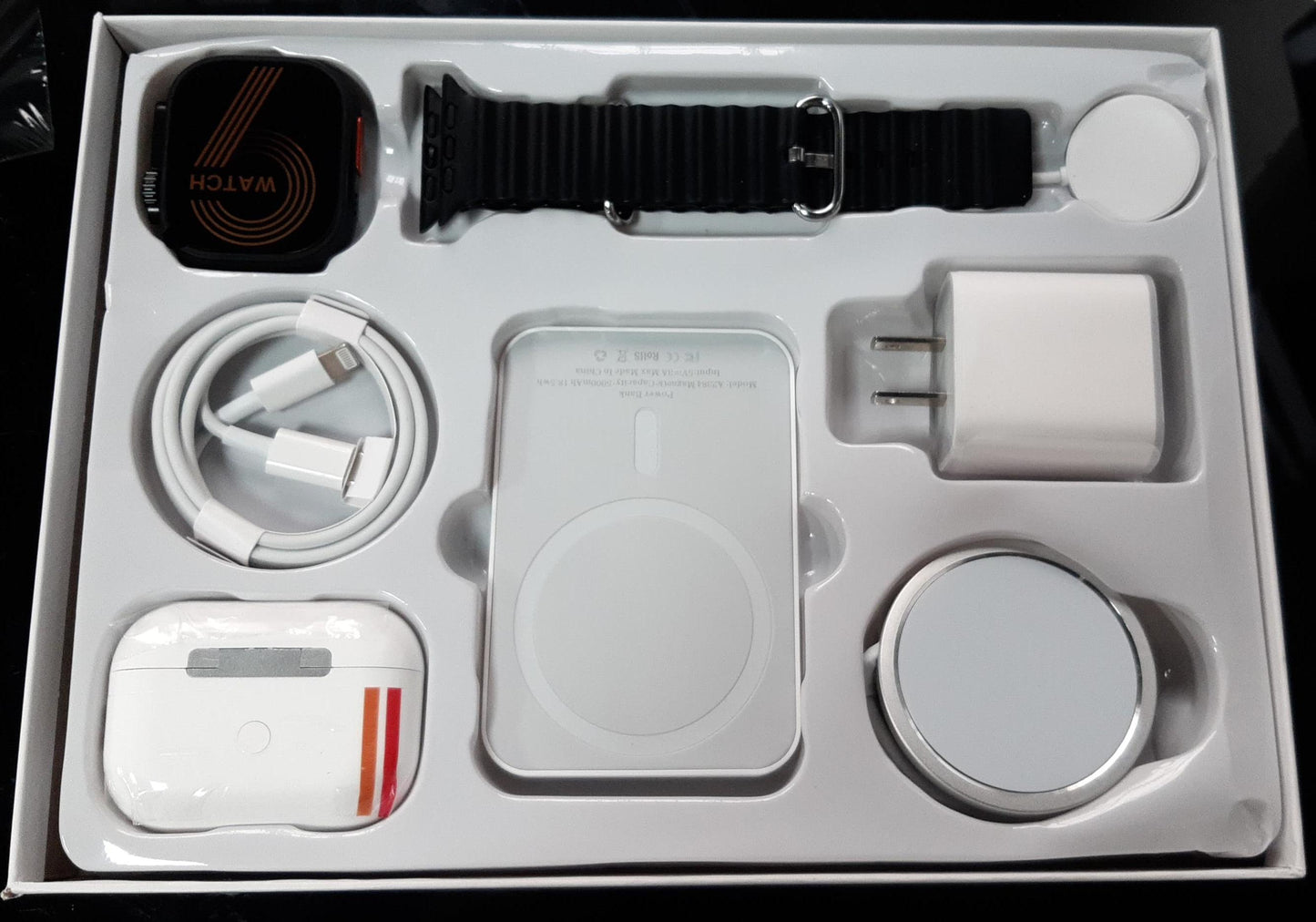 COMBO 5X1 🔥Obtén Reloj SmartWatch X8 Ultra + Audifonos Airpods Pro 2da generación+ Bateria Portátil🔥
