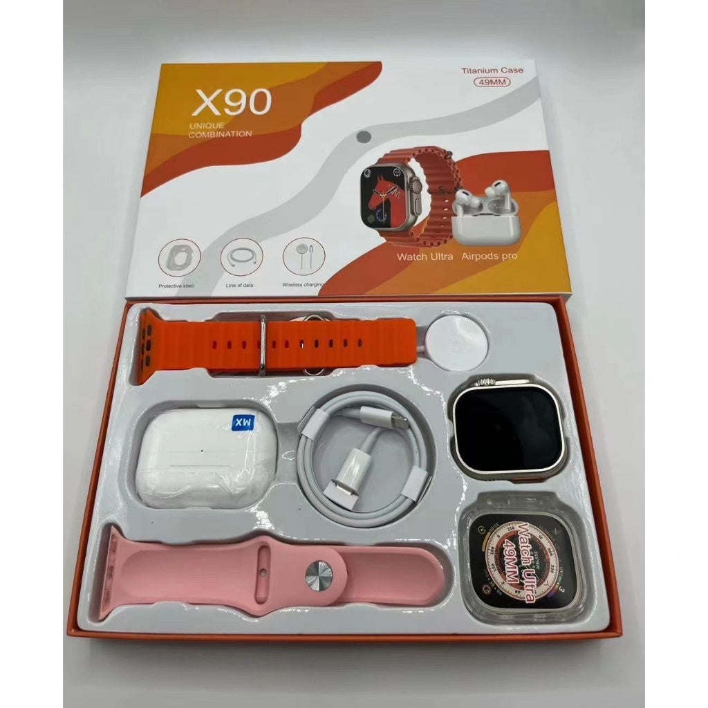 COMBO 5X1 PULSOS 🔥!OBTEN RELOJ SMARTWATCH X9 + AIRPODS PRO 2DA GENERACIÓN + PROTECTOR RELOJ + PULSO RELOJ!🔥