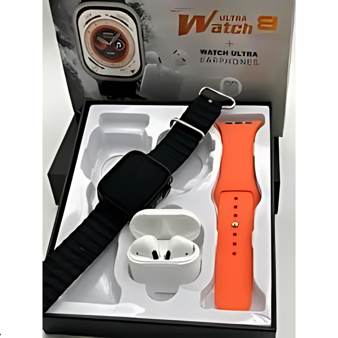 COMBO INDIVIDUAL 3X1🔥Obtén Reloj Watch X8 Ultra + Audifonos Airpods 2da generación + 2 Pulsos de Reloj🔥