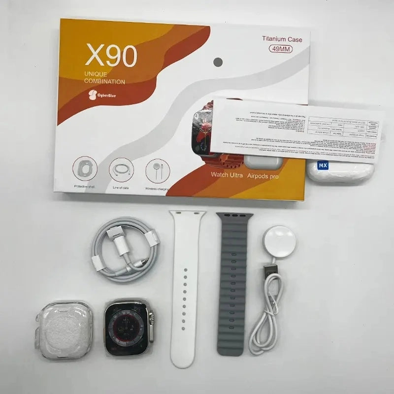 COMBO 5X1 PULSOS 🔥!OBTEN RELOJ SMARTWATCH X9 + AIRPODS PRO 2DA GENERACIÓN + PROTECTOR RELOJ + PULSO RELOJ!🔥